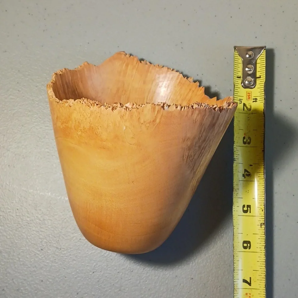 Box Elder Wood Bowl Hand Carved One-of-a-kind #eshopchicago Wooden Turned Art - Picture 5 of 7